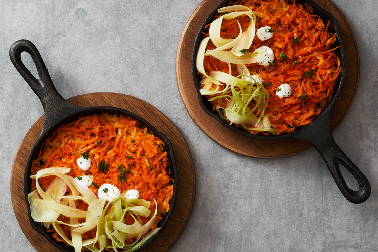 Crispy Carrot & Sweet Potato Rosti Grimmway Farms